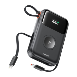 Toocki TDYE-KX01 Batterie externe 10000mAh avec câble intégré.